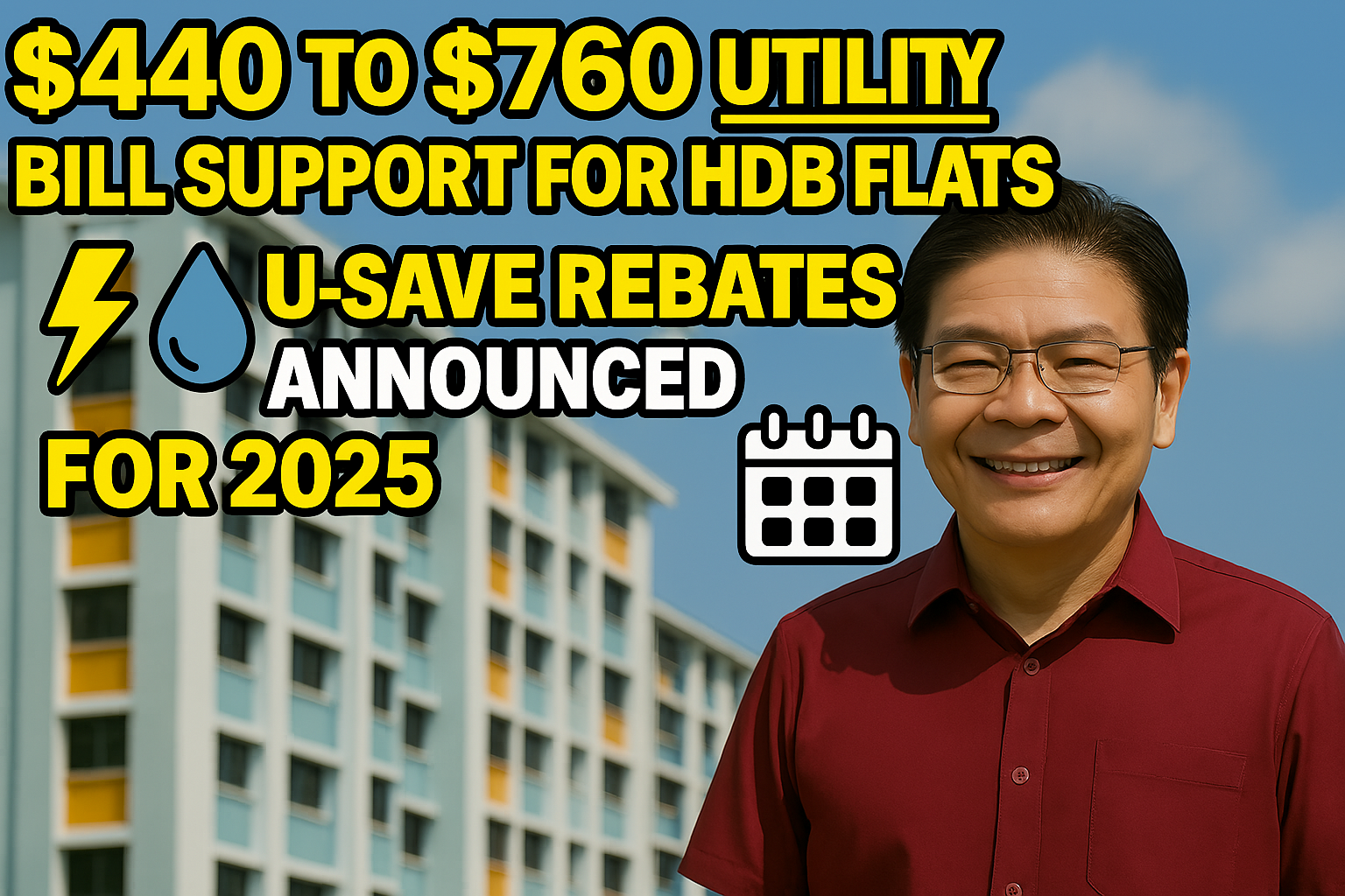 $440 to $760 Utility Bill Support for HDB Flats